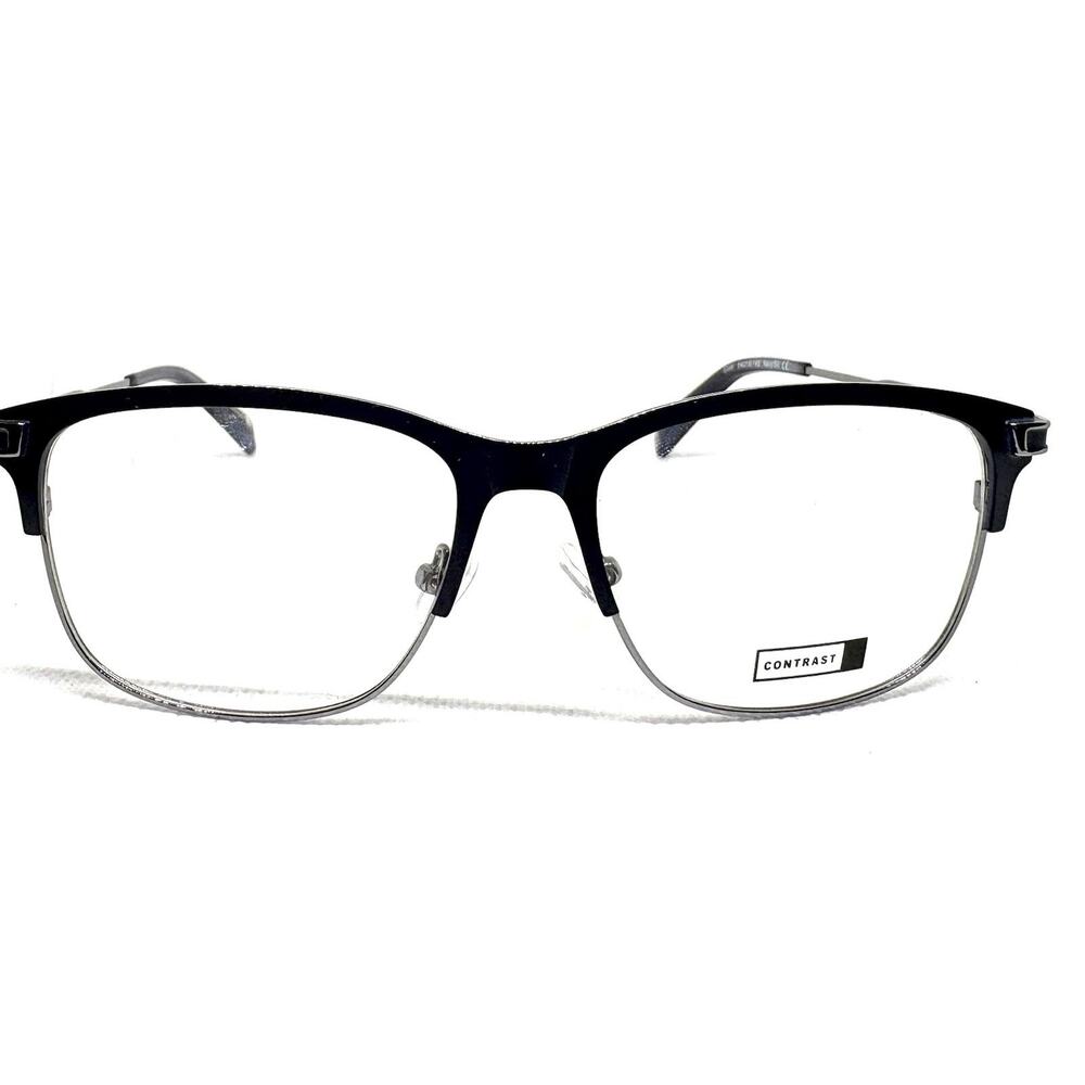 CONTRAST CLIFT NAVY SILVER AUTHENTIC EYEGLASSES SUNGLASSES FRAME 54-16-145